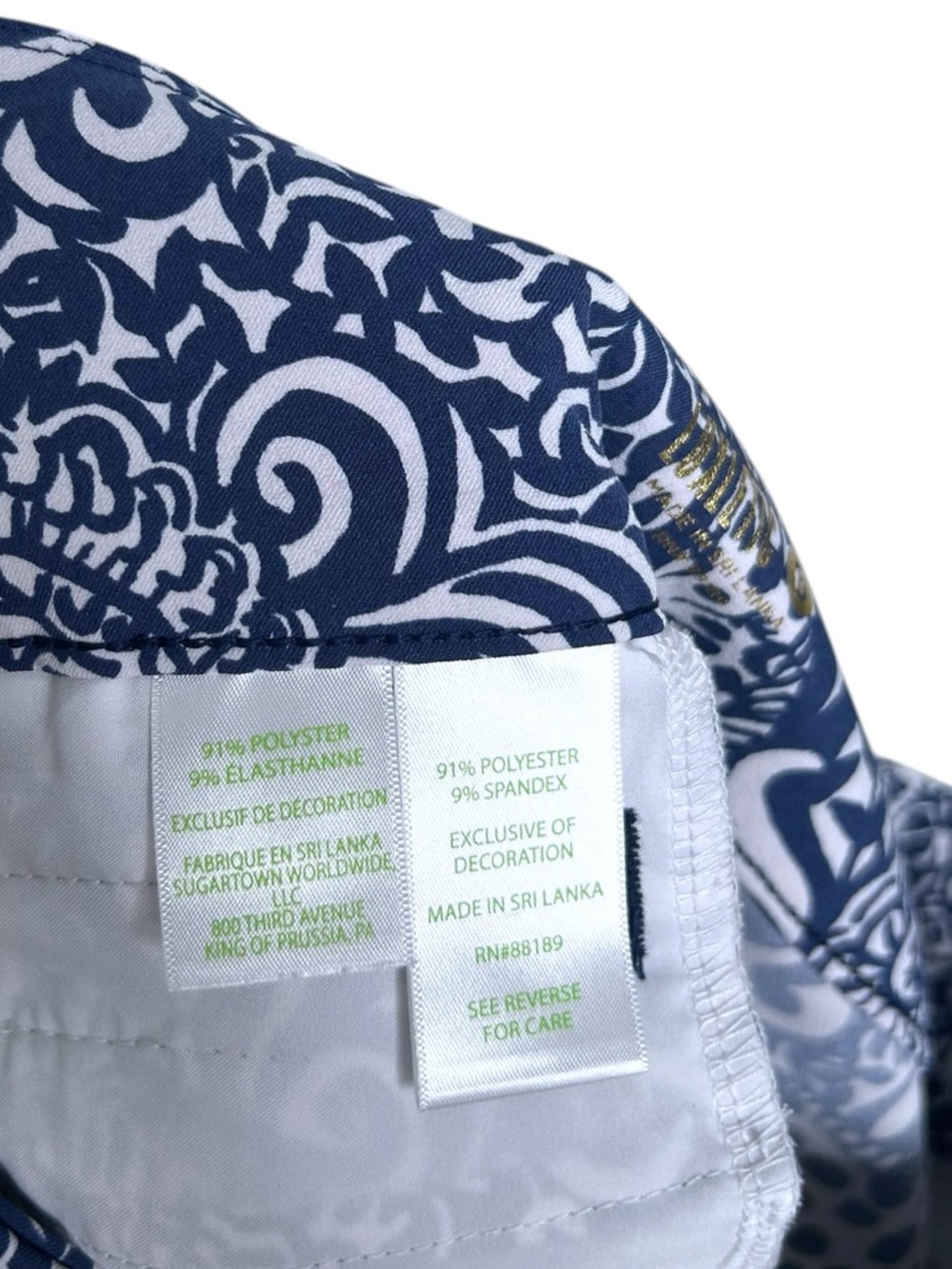 Lilly Pulitzer LUXLETIC Corso Pant UPF 50+ High Tide Navy Golf Pant Women’s Sz 6 - Picture 6 of 6